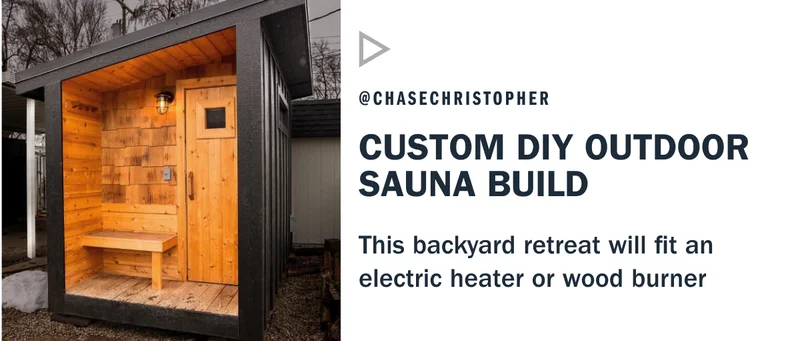 custom diy sauna build