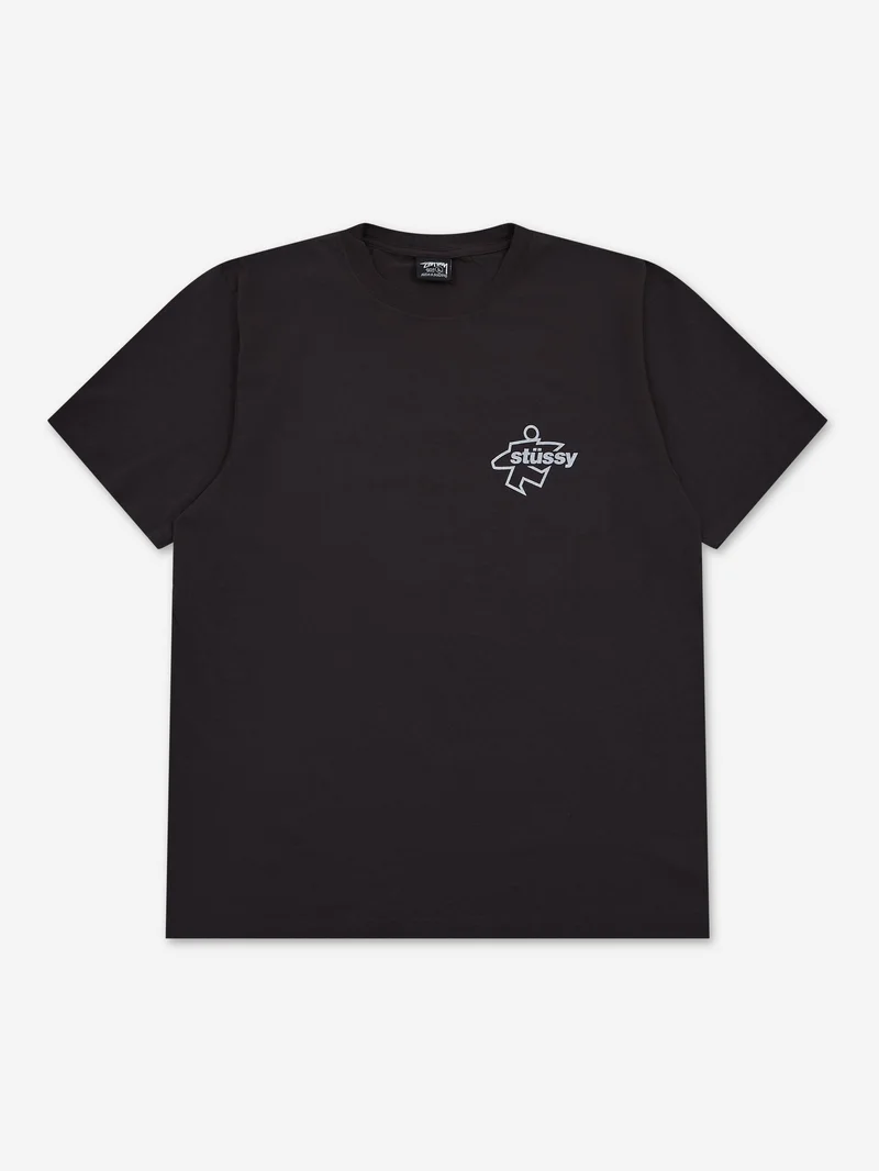 Image of Stussy Surf Size Pig. Dyed Tee - Faded Black
