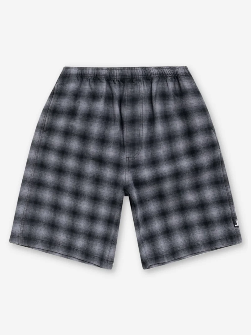 Image of Stussy Plaid Beach Short - Black