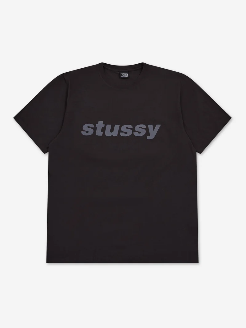 Image of Stussy Shark Pig. Dyed Tee - Faded Black