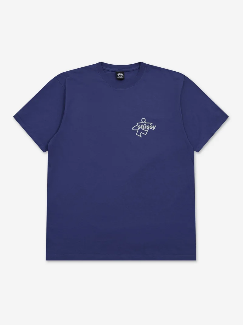 Image of Stussy Surf Size Pig. Dyed Tee - Indigo