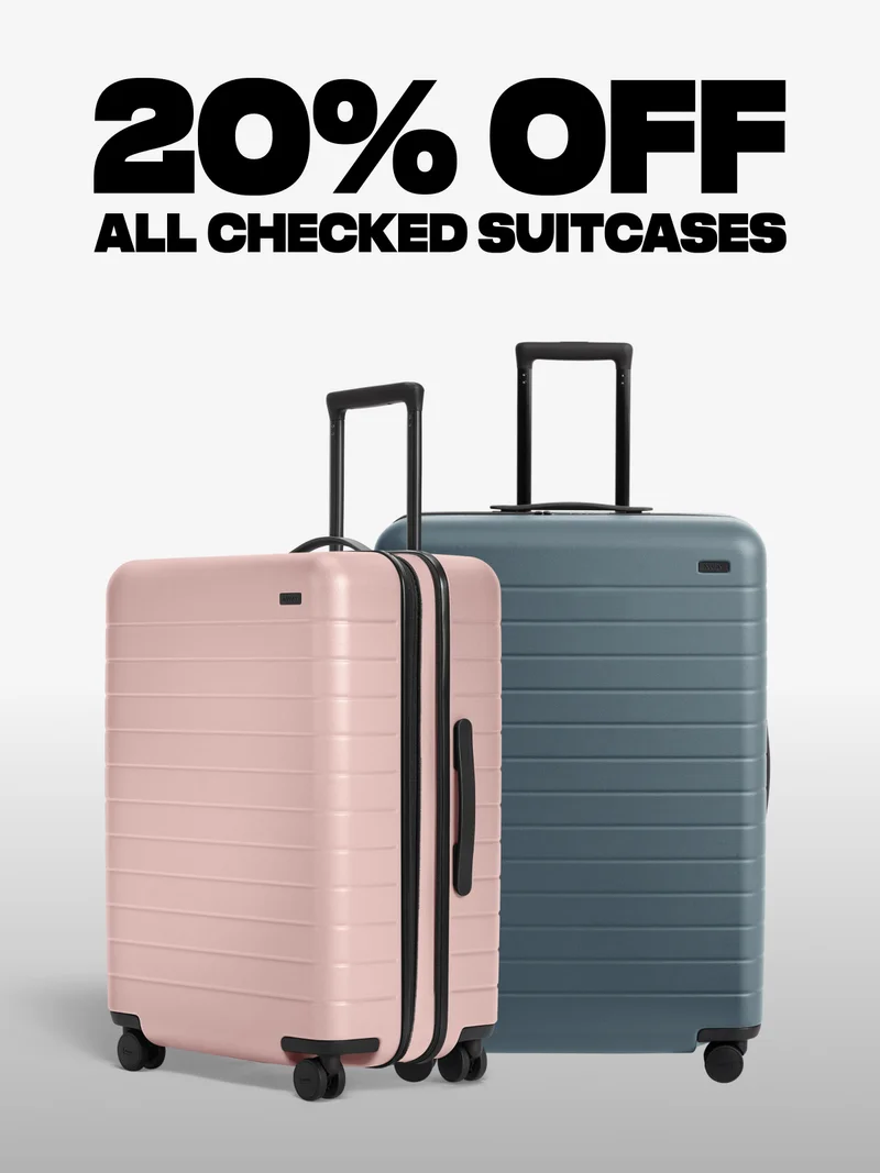20% OFF ALL CHECKED SUITCASES