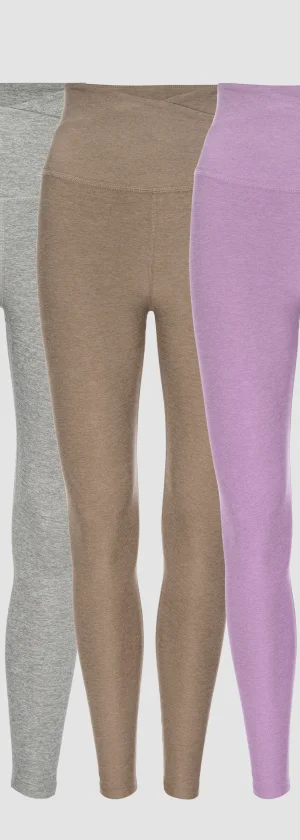 Spacedye At Your Leisure High Waisted Midi Legging in Birch Heather