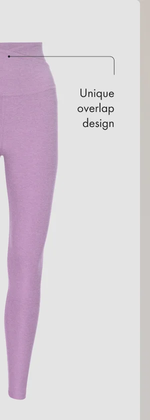 Spacedye At Your Leisure High Waisted Midi Legging in Lilac Petal Heather