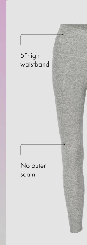 Spacedye At Your Leisure High Waisted Midi Legging in Silver Mist