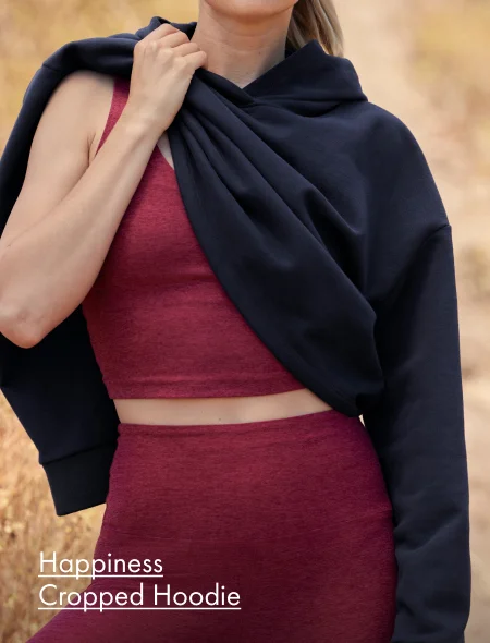 Happiness Fleece Cropped Hoodie