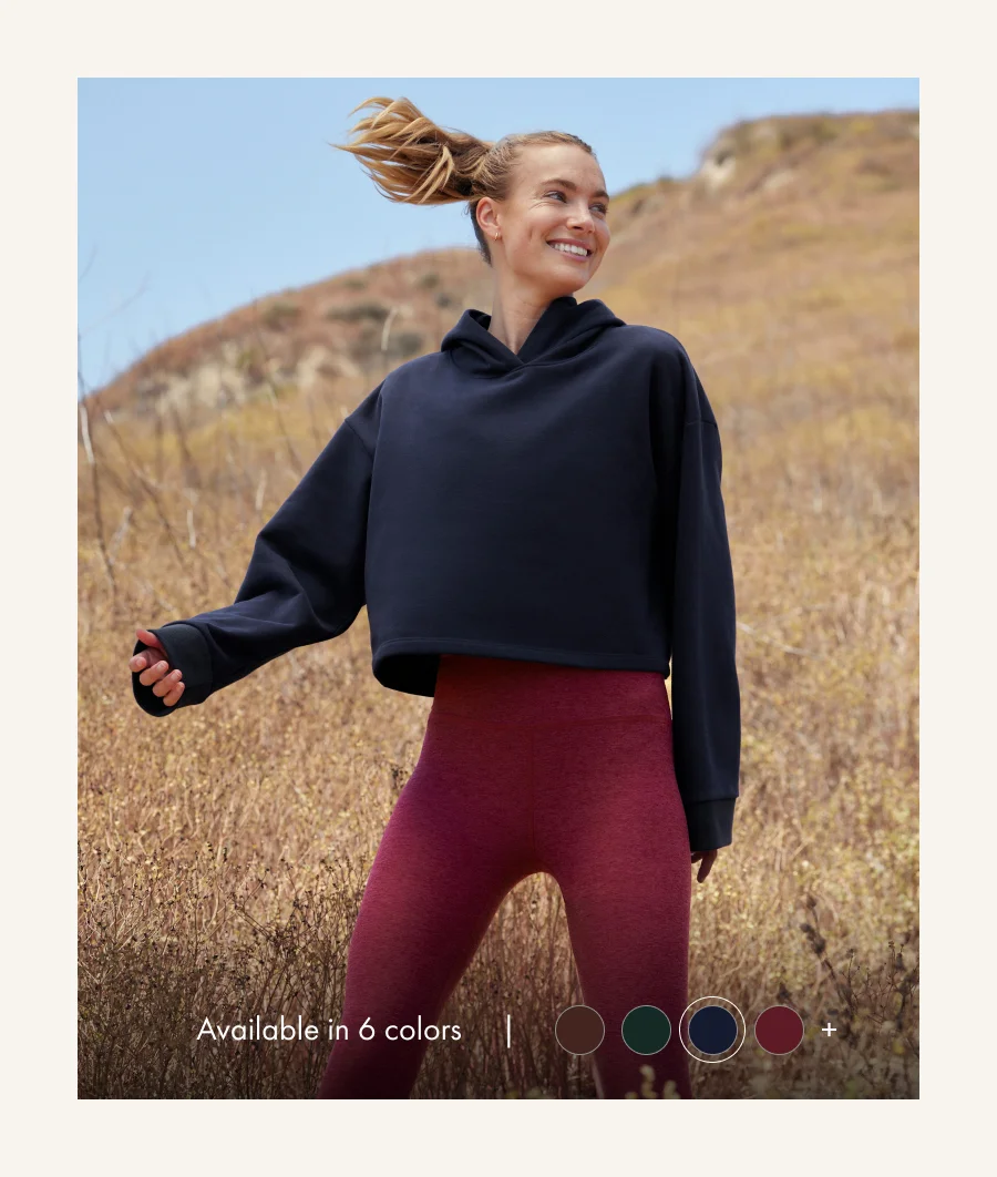 Happiness Fleece Cropped Hoodie