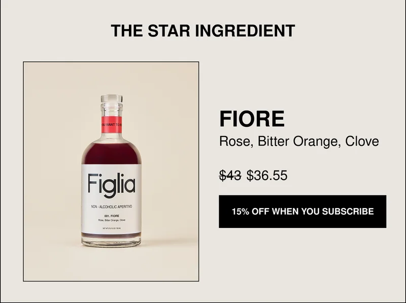 Fiore | 15% off when you subscribe