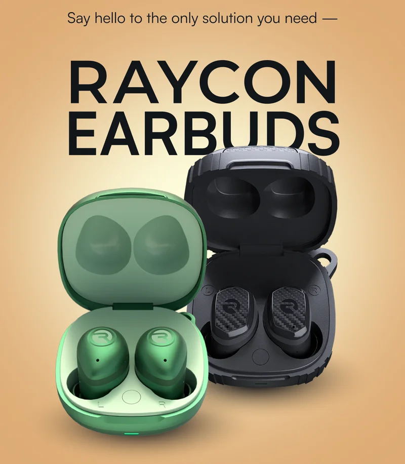 Say hello to the only solution you need — Raycon Earbuds.