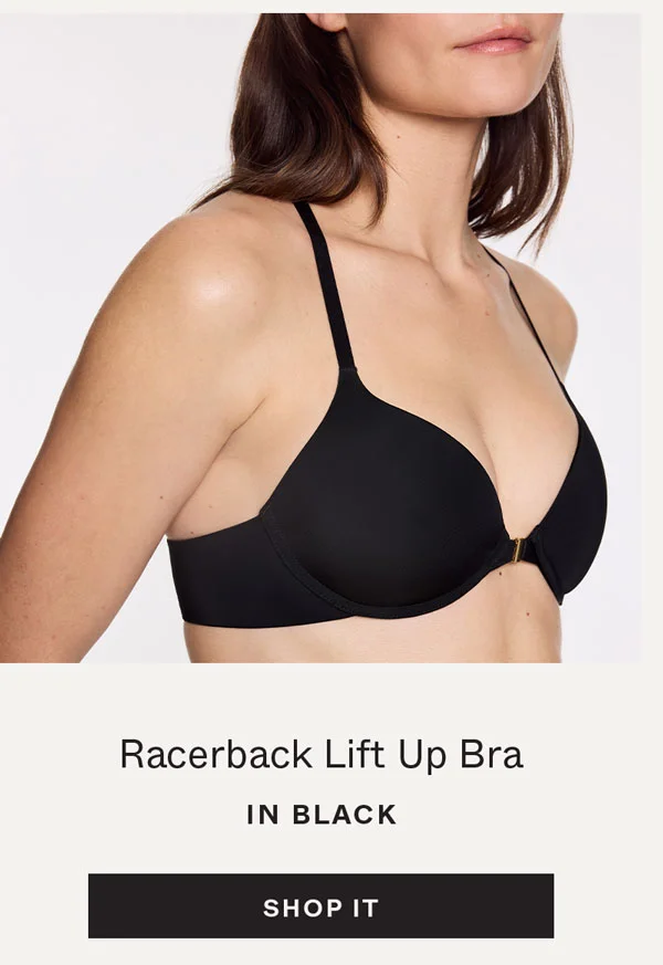 Racerback Lift Up Bra in Black