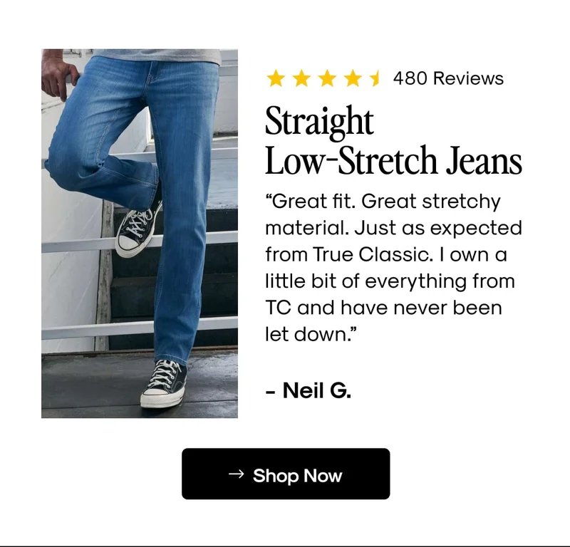 Straight Low-Stretch Jeans