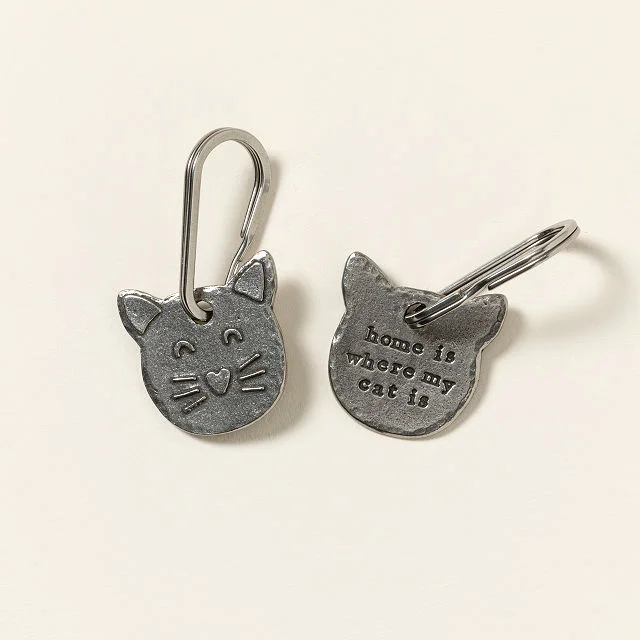 Home is Where My Cat Is Keychain