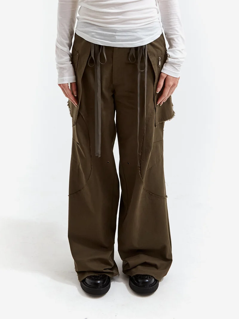 Image of NACHE Two Piece Pocket Skirt Pants - Khaki