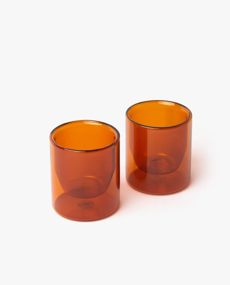 Image of Yield 6oz Double Wall Glasses (Amber - Set of 2)