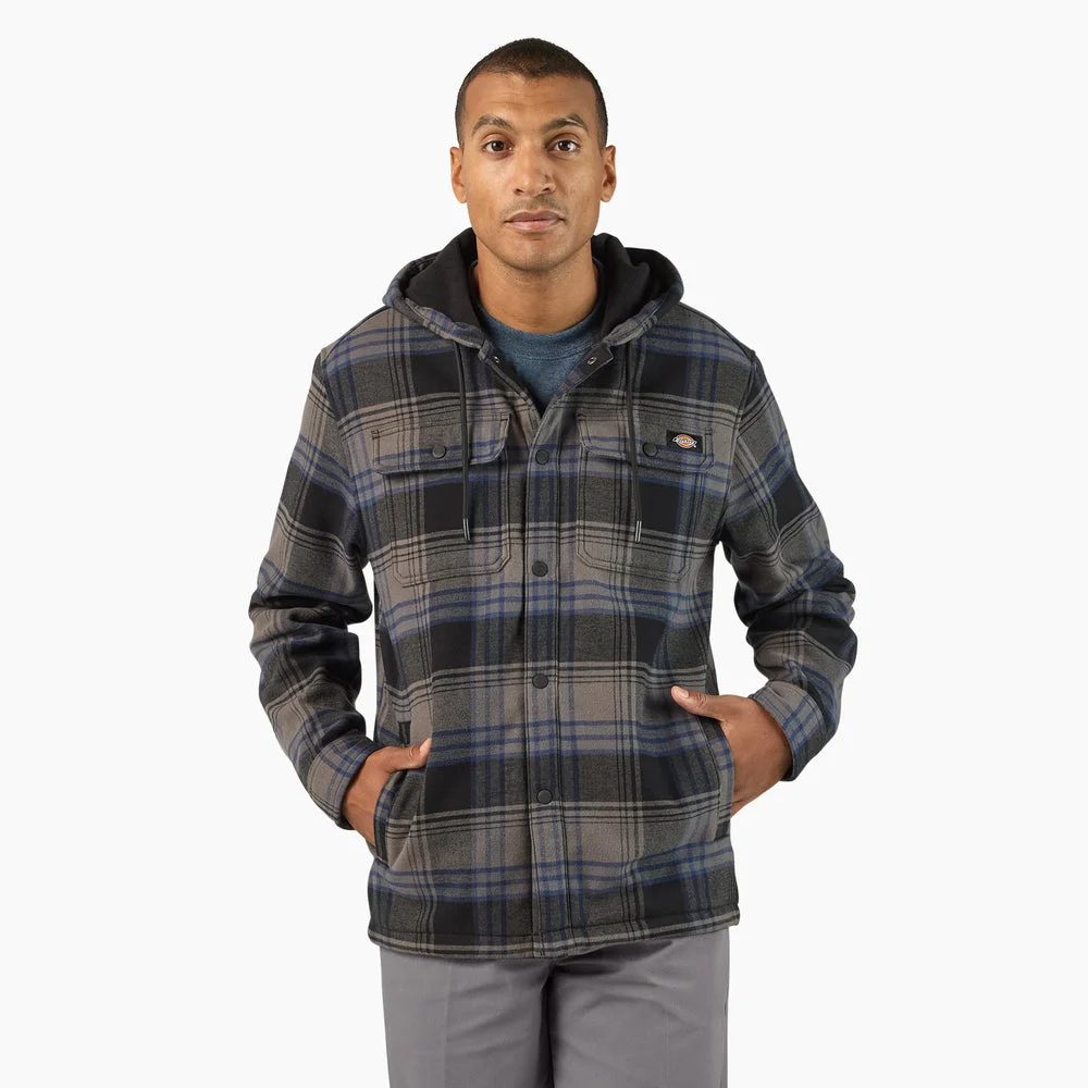 Water Repellent Duck Hooded Shirt Jacket
