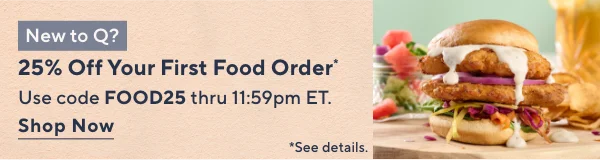 25% Off Your First Food Order code FOOD25