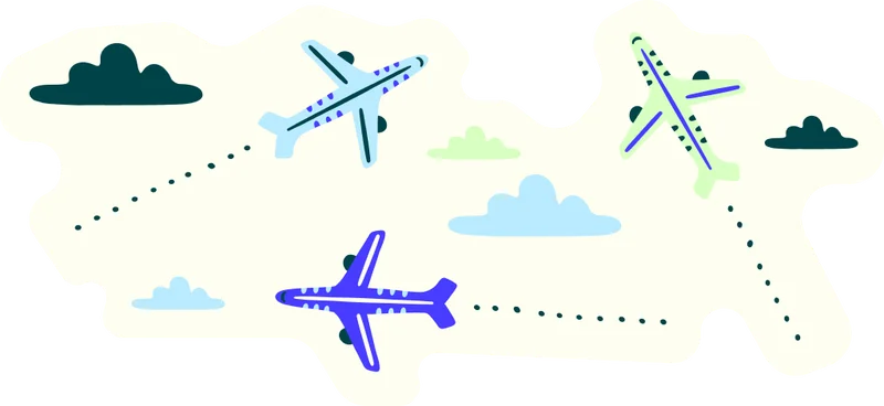 3 planes flying