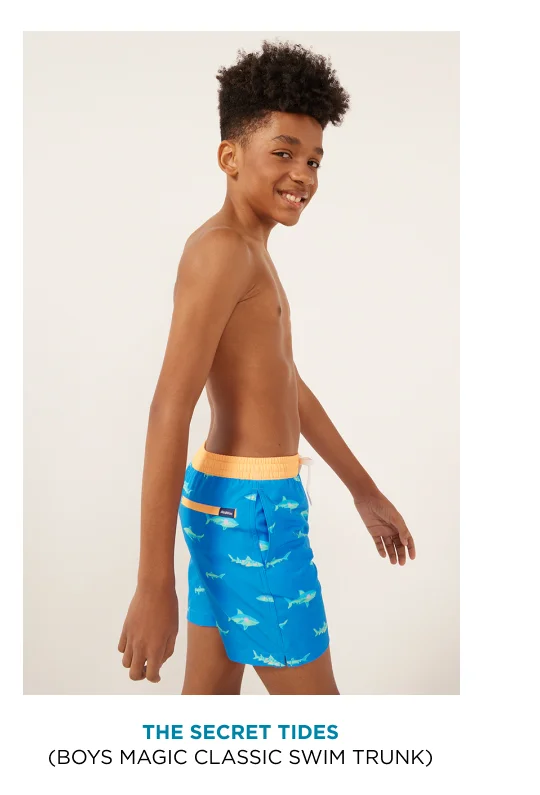 Boys Magic Classic Swim Trunks: The Secret Tides