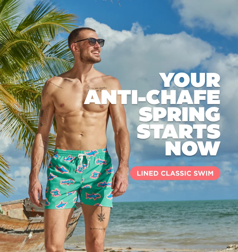 Your Anti-Chafe Spring Starts Now: SHOP LINED CLASSIC SWIM TRUNKS