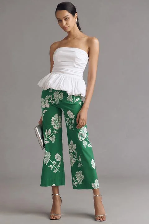 The Colette Cropped Wide-Leg Pants by Maeve: Magic Fabric Edition
