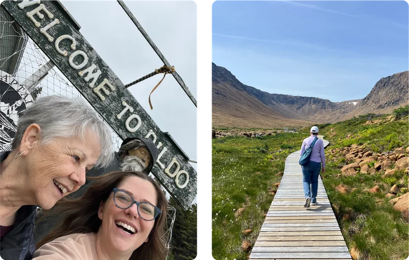 Jessica and her mom in Newfoundland