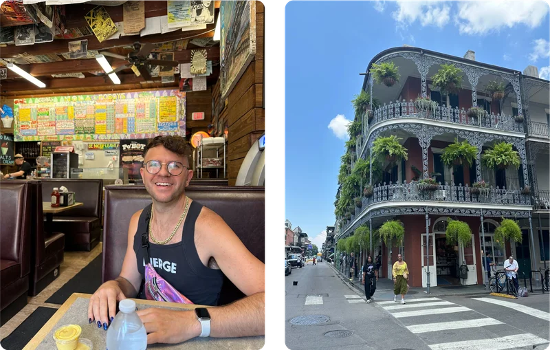 Michael, Max's partner, in New Orleans
