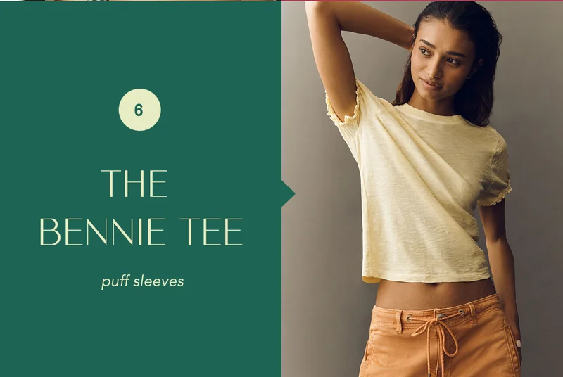 the bennie tee, puff sleeves
