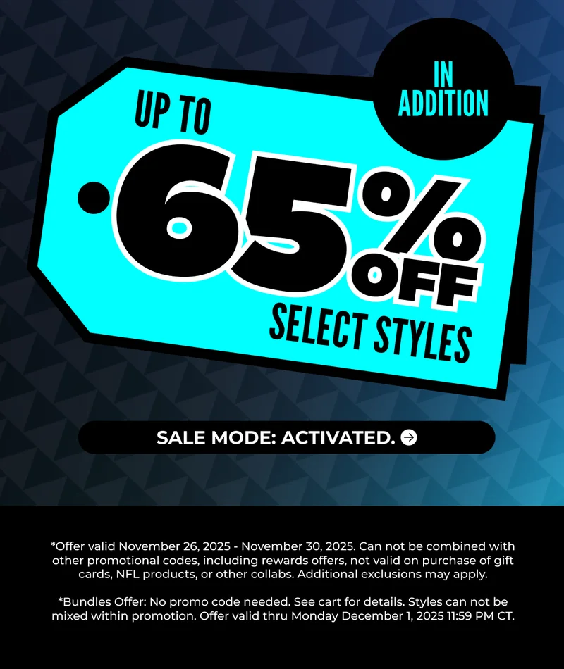UP TO 65% OFF SELECT STYLES