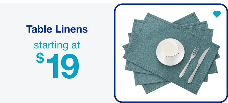 Table Linens Starting at $19 — Shop Now!