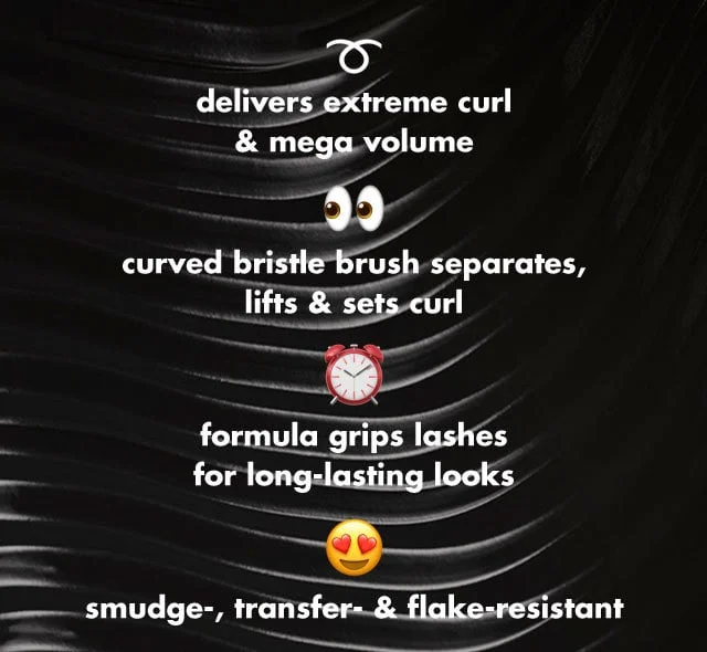 Curved bristle separates, lifts & sets curl!