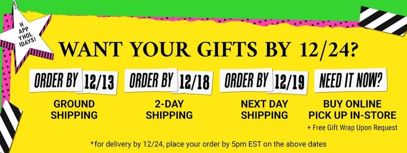 Want Your Gifts By 12/24