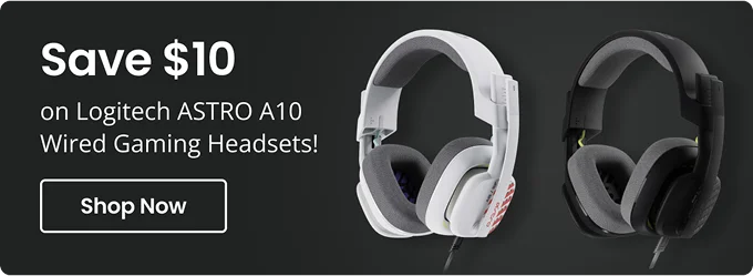 Save $10 on Logitech ASTRO A10 Wired Gaming Headsets! | Shop Now