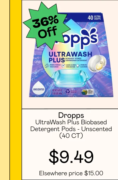 UltraWash Plus Biobased Detergent Pods - Unscented (40 CT)