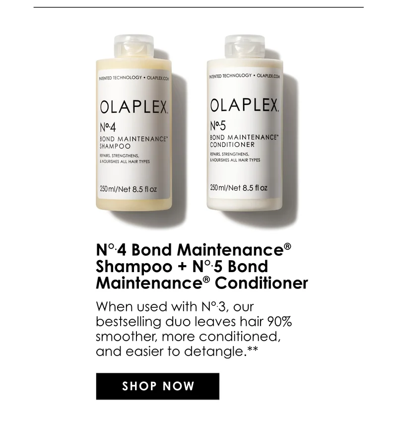 No.4 Bond Maintenance Shampoo + No.5 Bond Maintenance Conditioner | Shop Now