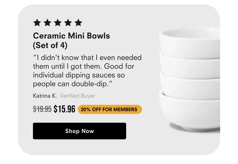 Ceramic Mini Bowls (Set of 4)