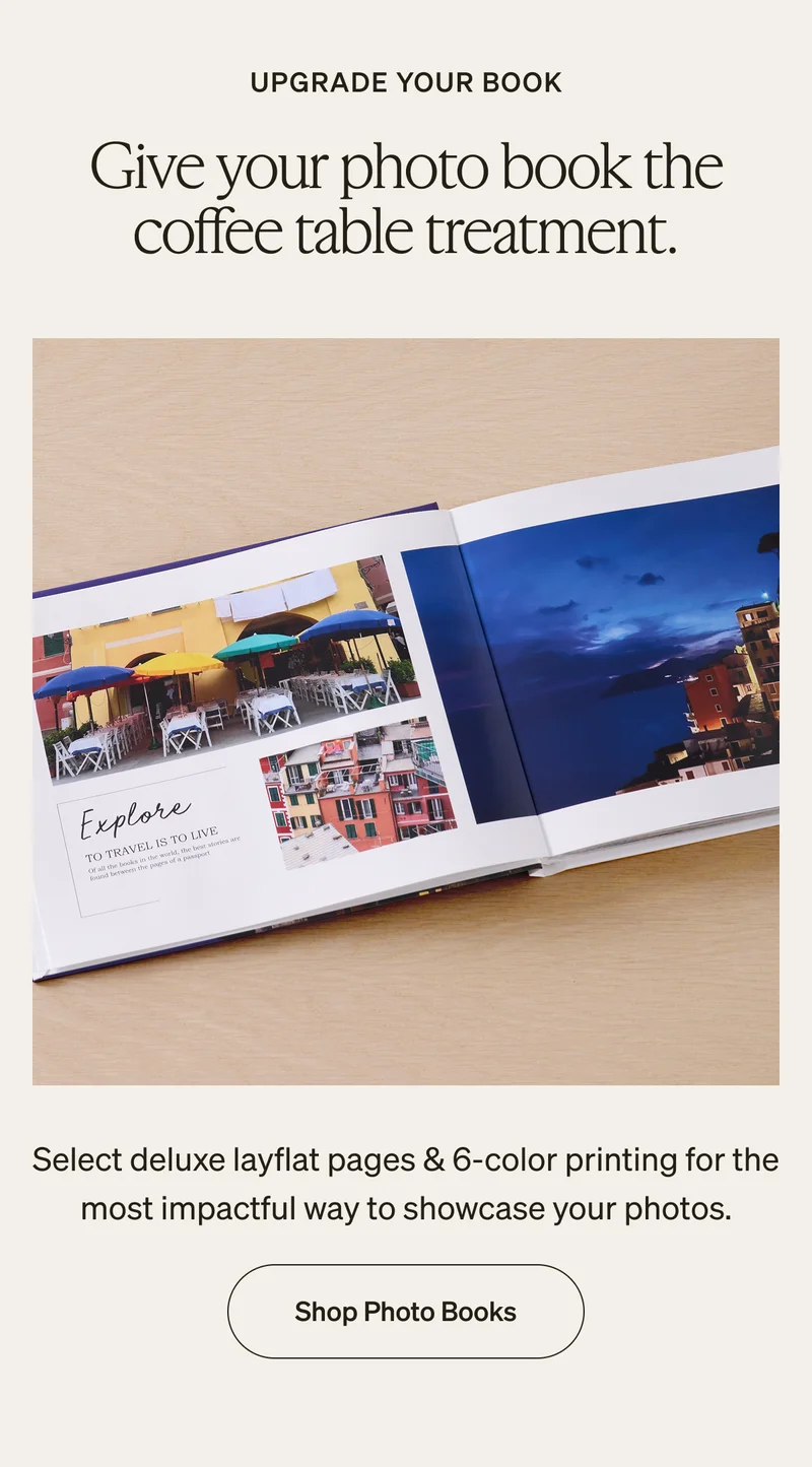 50% Off photo book pages and upgrades