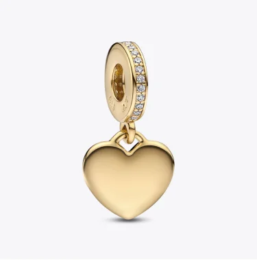 Engravable Heart Tag Dangle Charm