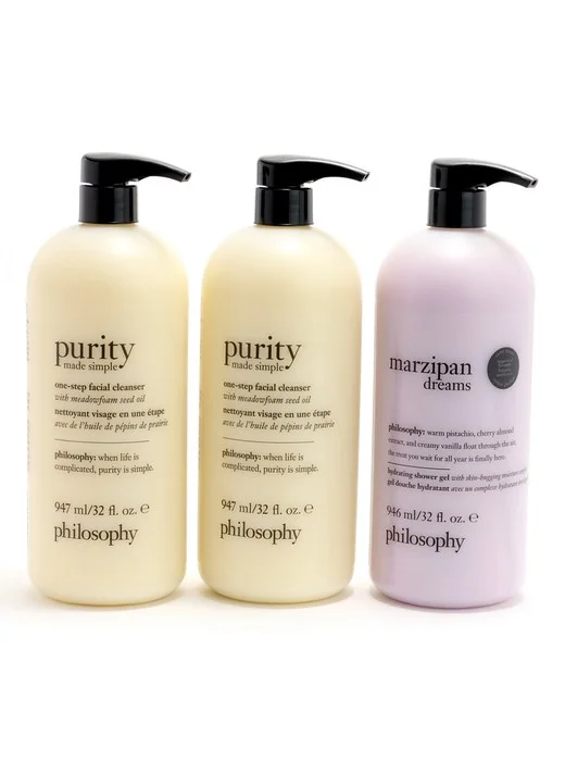 philosophy supersize 32-oz purity facial cleanser & shower gel set