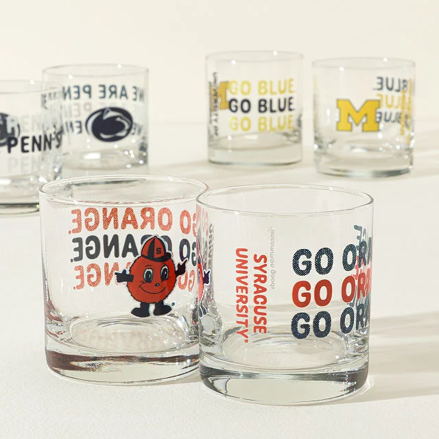 Show Your Spirit! College Rocks Glass - Set of 2