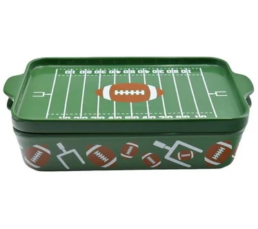 Temp-tations Football 9"x13" Baker with Lid-It