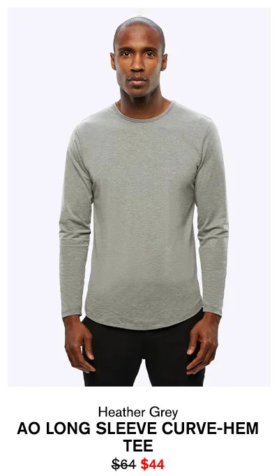 AO Long Sleeve Curve-Hem Tee