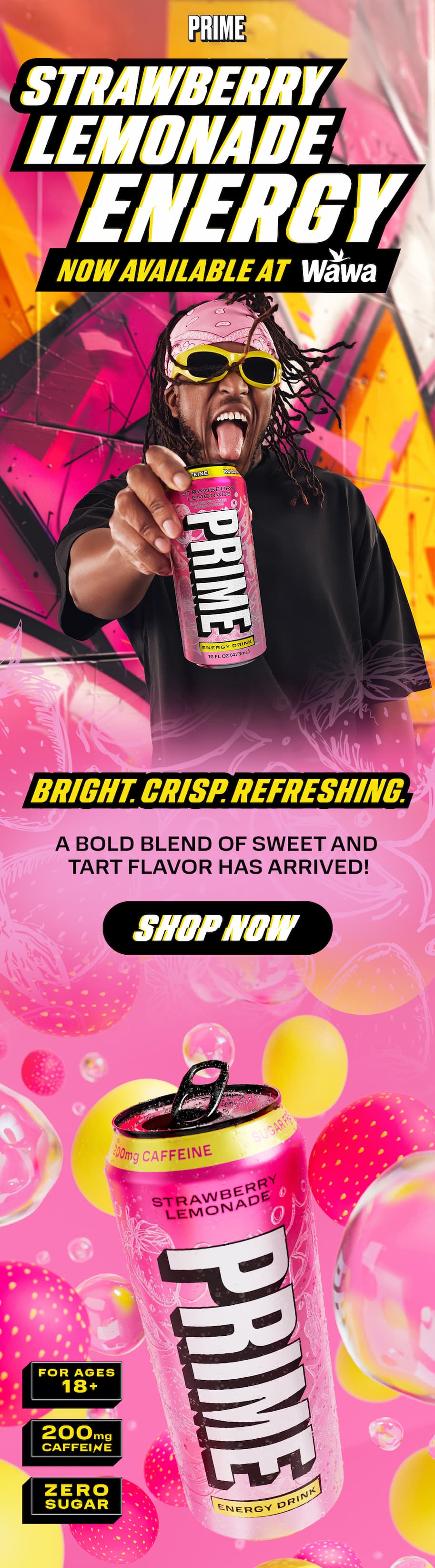 PRIME Energy - Strawberry Lemonade at Wawa