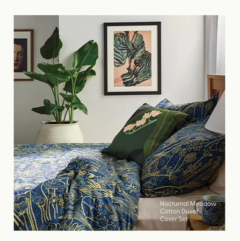 Nocturnal Meadow Brushed Cotton Duvet Cover Set