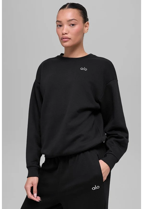 Accolade Crew Neck Pullover - Black - Black / XS / Regular