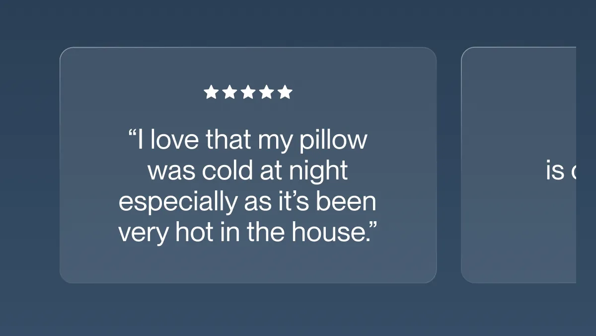 “I love that my pillow was cold at night especially as it’s been very hot in the house.”