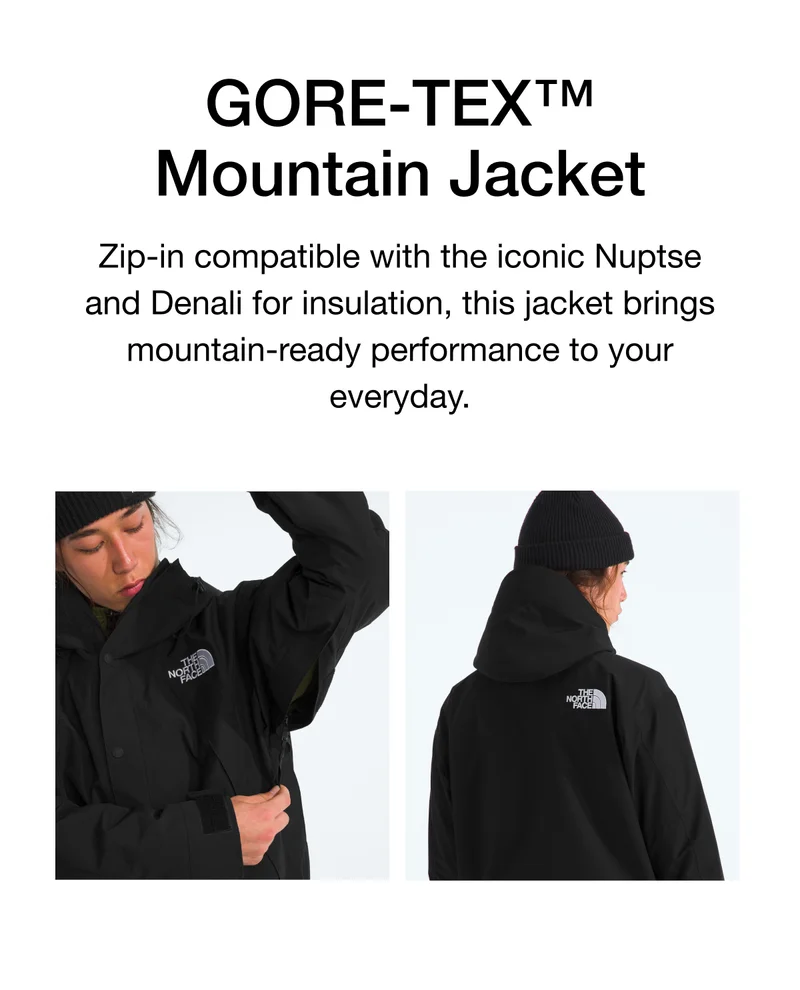Zip-in compatible with the iconic Nuptse and Denali for insulation, this jacket brings mountain-ready performance to your everyday.