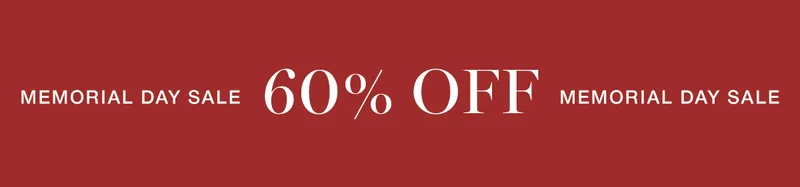 Memorial Day Sale. Get 60% off sitewide.