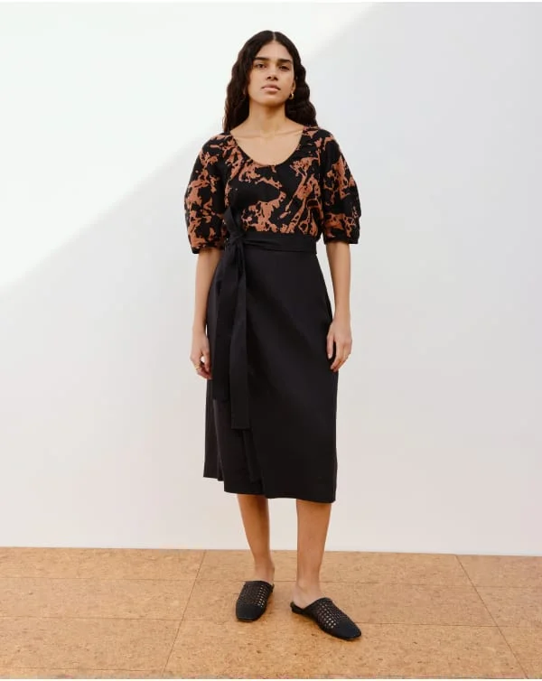 [image]The Linen Wrap Skirt