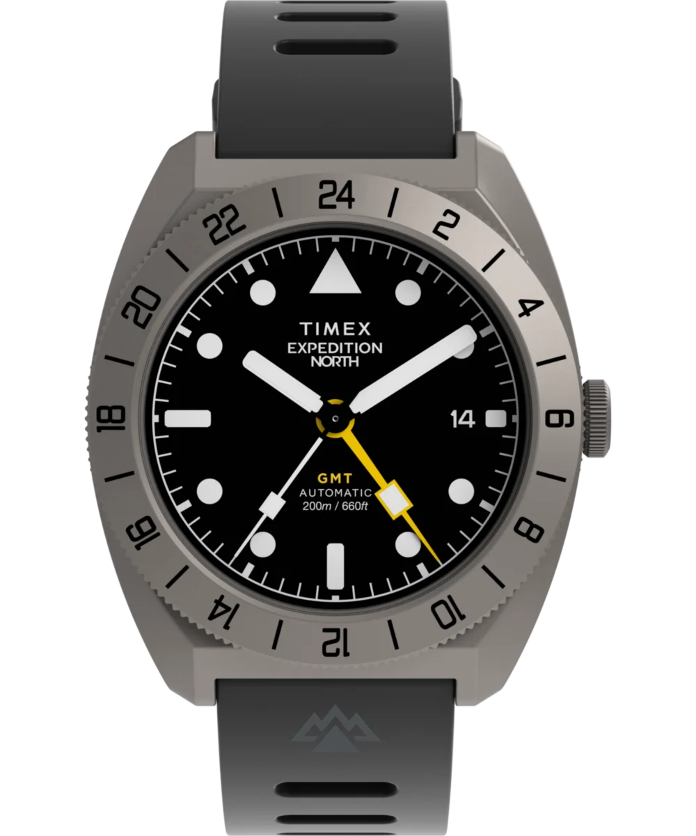 Image of Expedition® Pioneer Titanium Automatic GMT 41mm Silicone Strap Watch