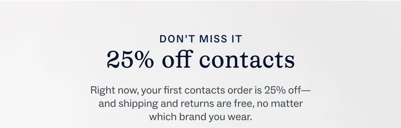 25% off contacts 25% off contacts